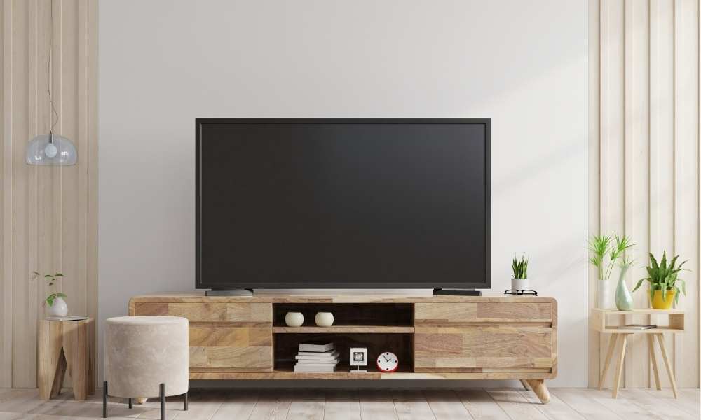 Wooden TV partition