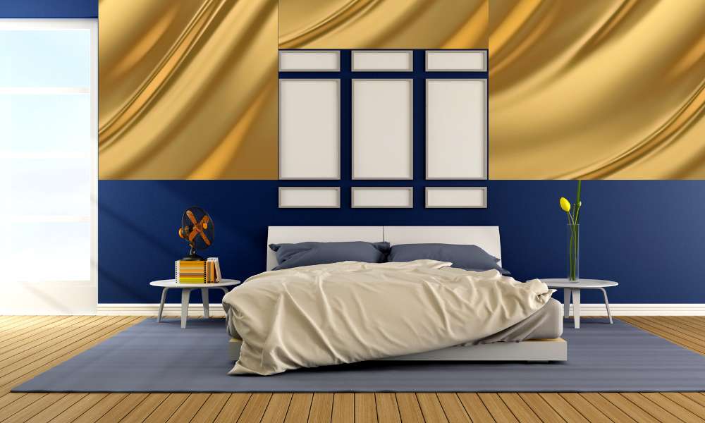 Blue and Gold Bedroom Decor