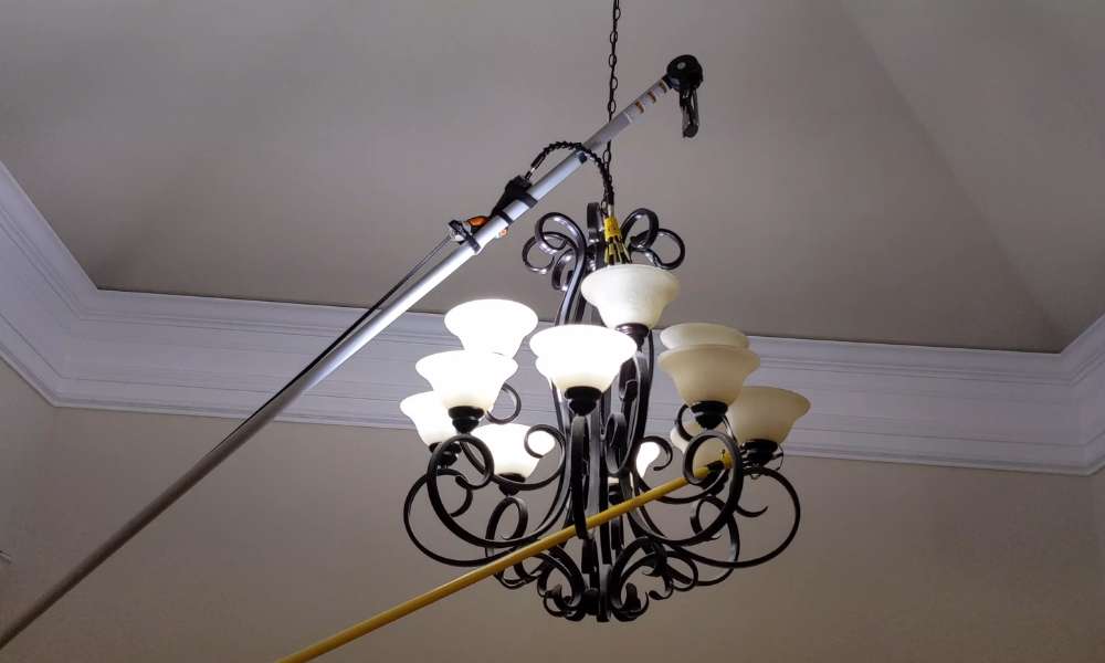 How To Change Chandelier In High Ceilings