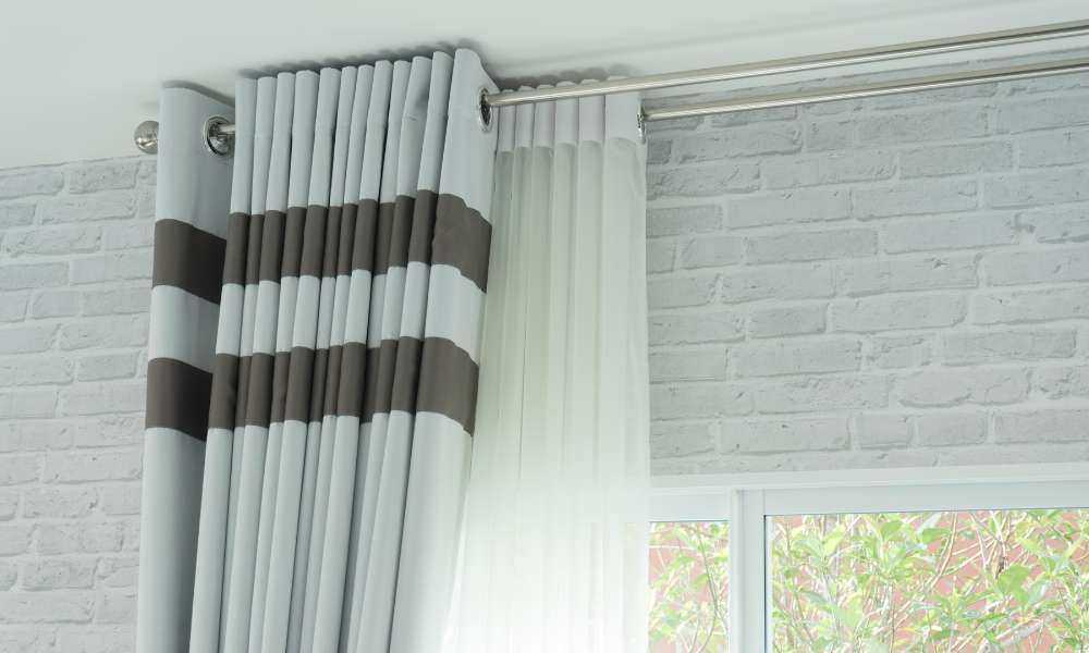 How To Hang Curtains On Concrete Wall Without Drilling